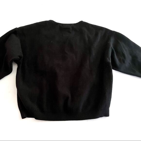 Zara girls black sweater with white puffy stars size 10 - Picture 5 of 5